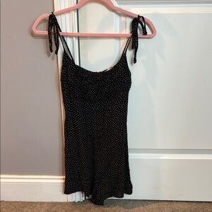 Floral Romper with Tie Straps